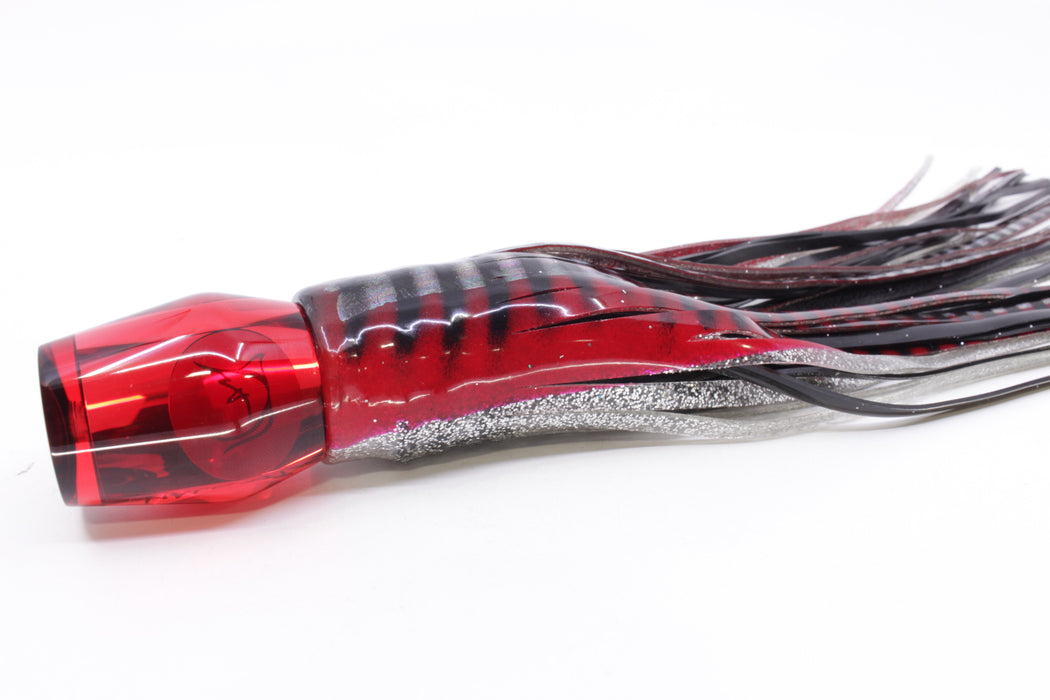 Bonze Lures Red Mirrored Red Eyes Trojan 10" 5oz Skirted Red Aurora