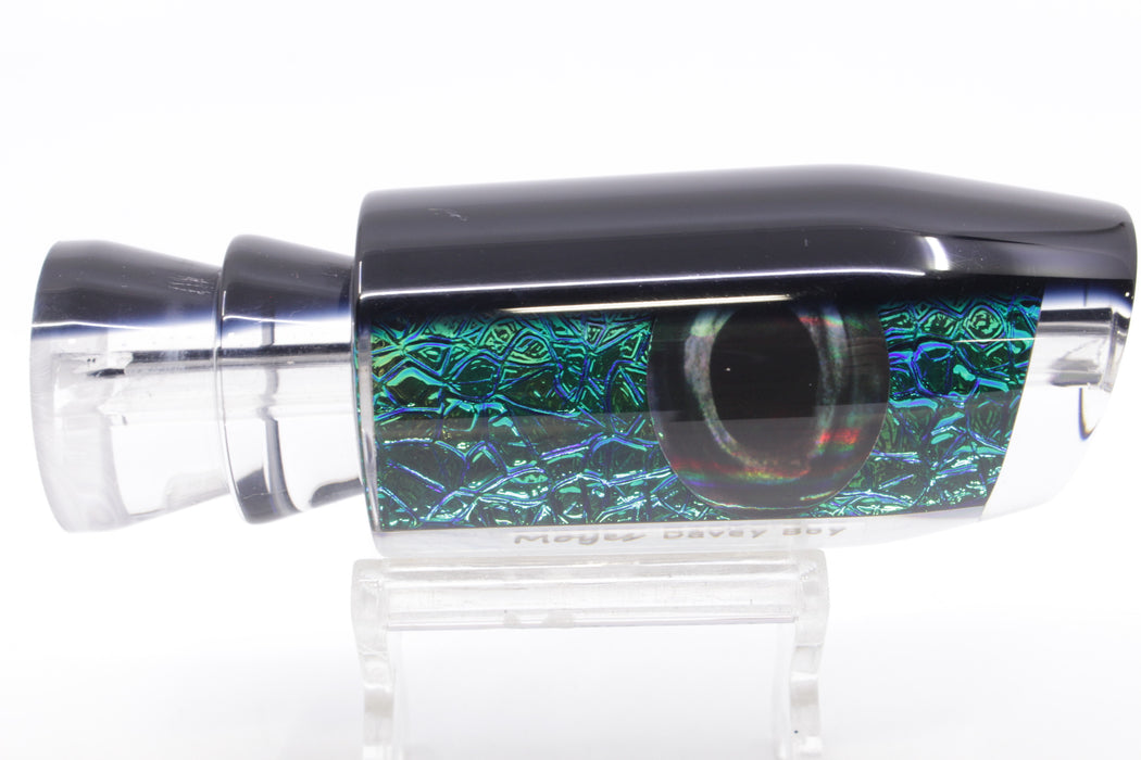 Moyes Lures Blue-Green Oil Slick Black Back Davey Boy 12" 5oz