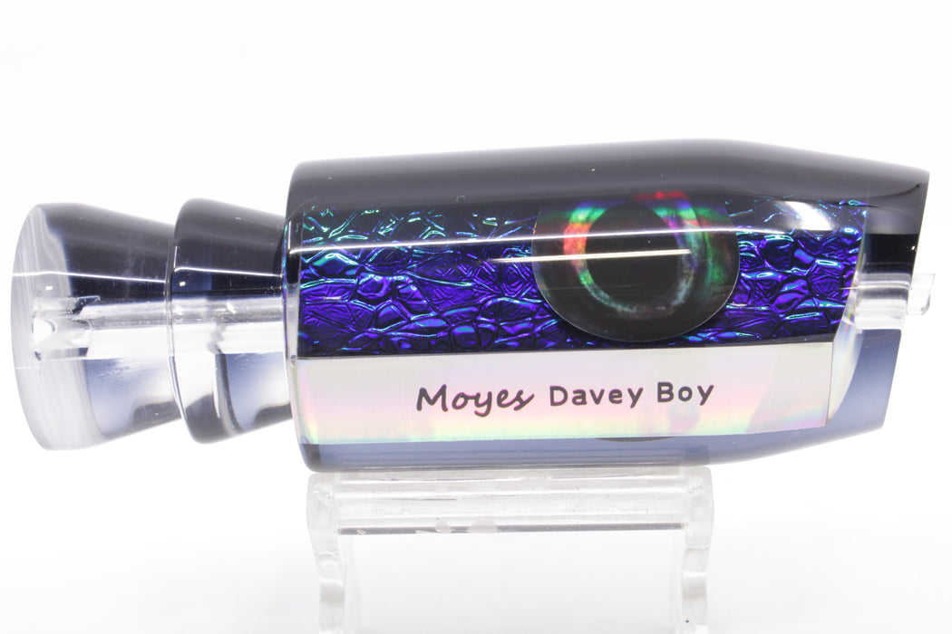 Moyes Lures Blue-Green Oil Slick Black Back Davey Boy 12" 5oz
