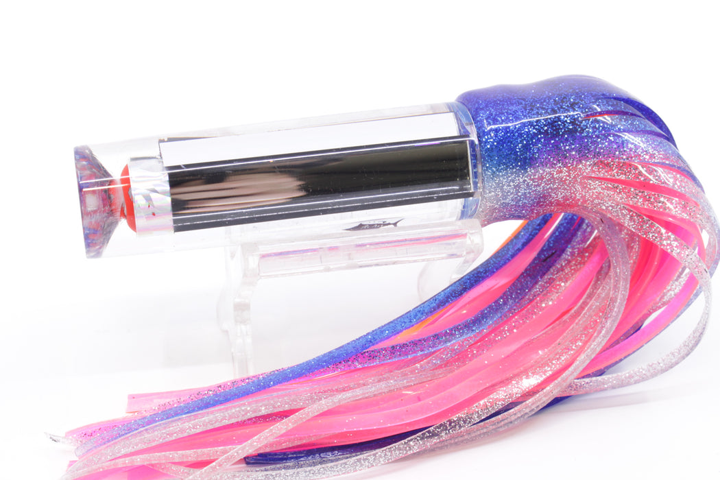 Aloha Lures Mirrored Large Crack Pipe 7" 3.5oz Skirted Blue-Silver/Pink