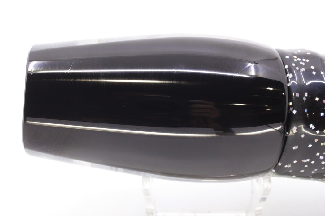 Marlin Magic Tahitian MOP Black Back Red Eyes Super Digga Dog 16" 15.5oz Skirted