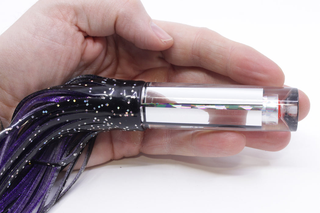 Aloha Lures Mirrored Large Crack Pipe 7" 3.5oz Skirted Black/Purple