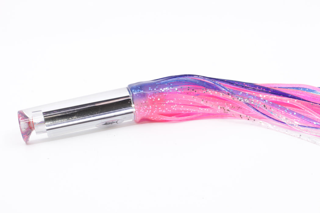 Aloha Lures Mirrored Large Crack Pipe 7" 3.5oz Skirted Blue-Pink/Pink