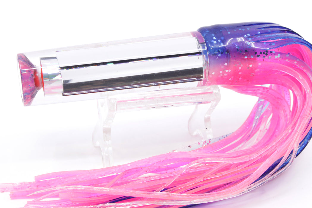 Aloha Lures Mirrored Large Crack Pipe 7" 3.5oz Skirted Blue-Pink/Pink