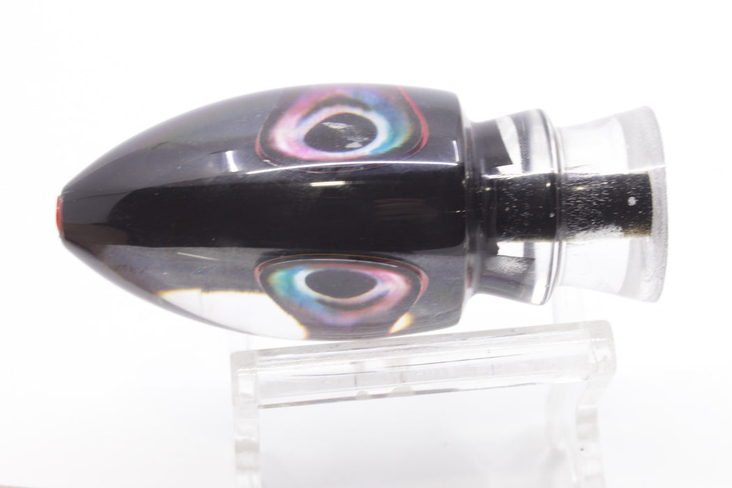 Aloha Lures Black Rainbow Natural Eyes Uncle Moe 9" 3.5oz