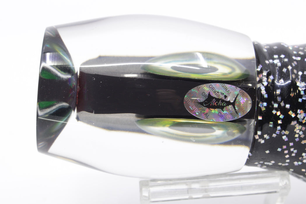 Aloha Lures Black Rainbow Taxi Eyes Large Beauty 12" 10.5oz Skirted Black/Green