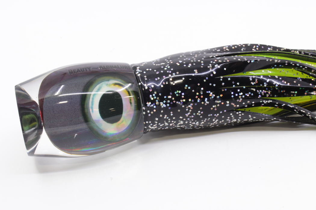 Aloha Lures Black Rainbow Taxi Eyes Large Beauty 12" 10.5oz Skirted Black/Rainbow