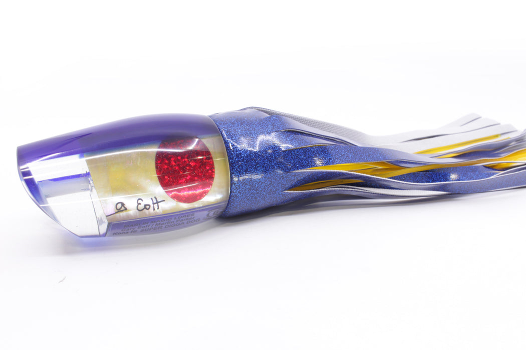 Marlin Magic Golden MOP Blue Back Red Eyes Super Digga Dog 16" 12oz Vinyl Blue