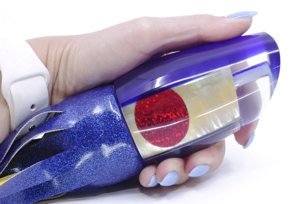 Marlin Magic Golden MOP Blue Back Red Eyes Super Digga Dog 16" 12oz Vinyl Blue