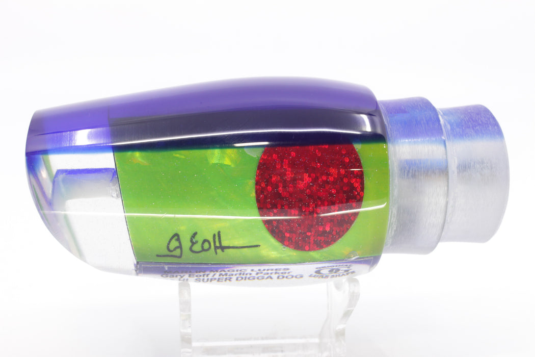 Marlin Magic Lime Green MOP Blue Back Red Eyes Super Digga Dog 16" 10oz