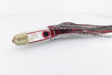 Big Reidee Silver MOP Red Flash 4-Hole Bullet 9" 6oz Skirted Red-Silver-Black