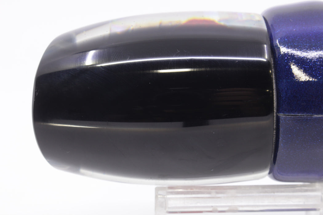 Marlin Magic Blue-Purple Abalone Black Back Red Eyes Smokey Joe 12" 8.5oz Fire Tailz Vinyl