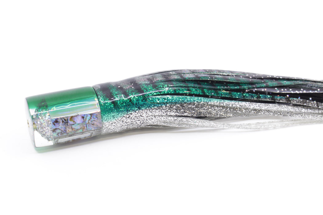 Marlin Magic Lures Paua Shell Green Back HSAP 7" 4oz Skirted Green Aurora