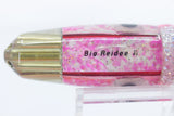 Big Reidee Pink-White-Gold Liquid Squid MOP 4-Hole Bullet 9" 6oz Skirted #2