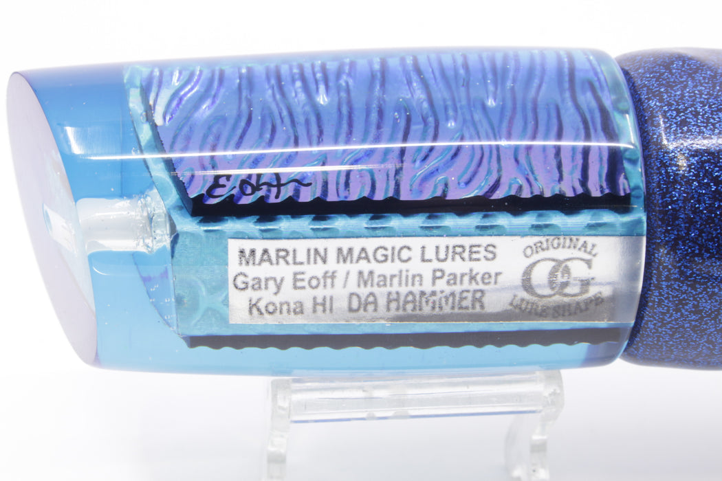 Marlin Magic Lures Blue-Green Lava Blue Back Da Hammer 14" 11oz Vinyl Dark Blue