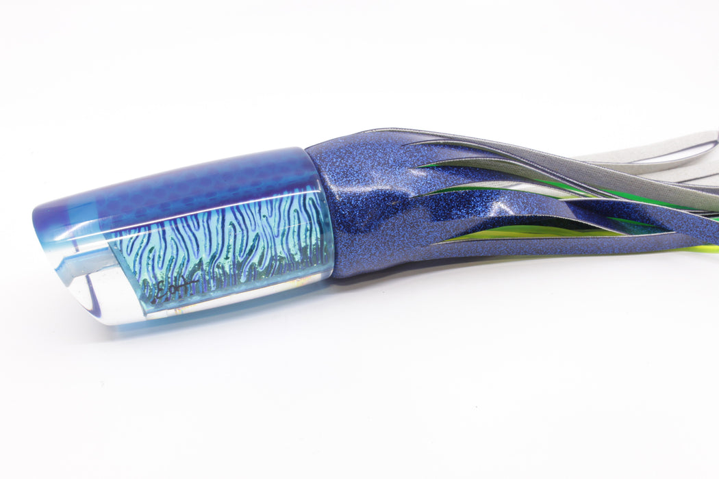 Marlin Magic Lures Blue-Green Lava Blue Back Da Hammer 14" 11oz Vinyl Dark Blue