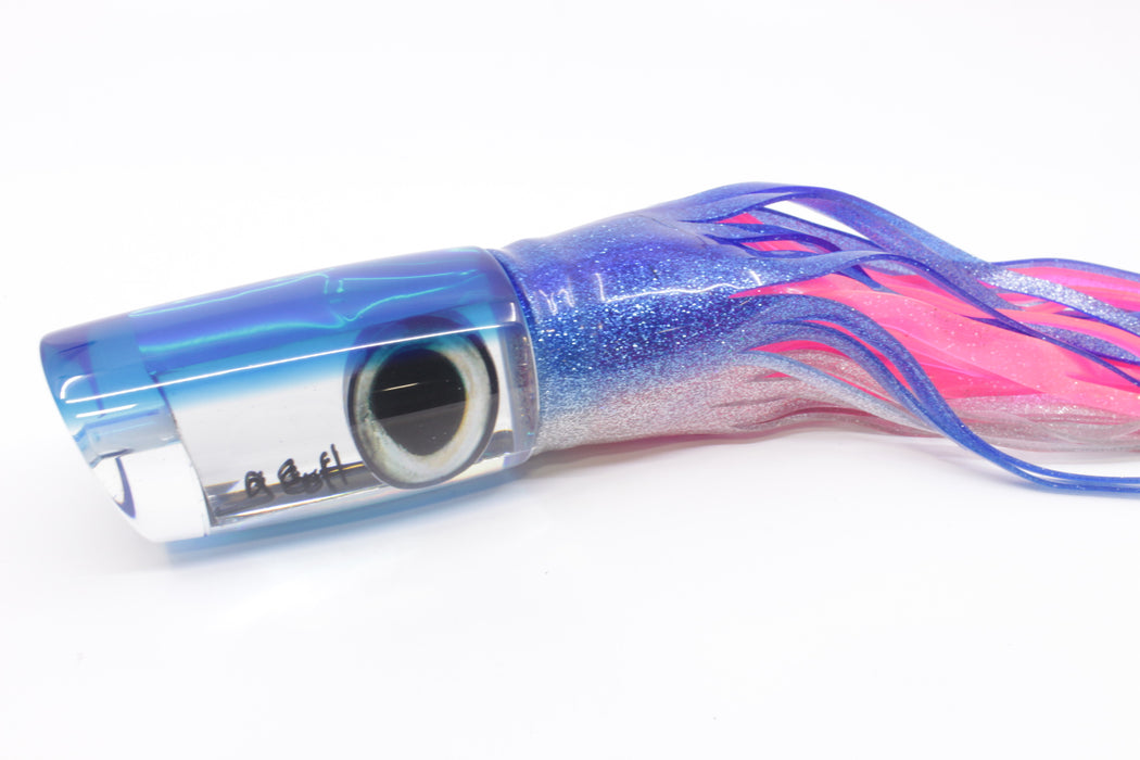 Marlin Magic Lures Mirrored Blue Back Da Hammer 14" 12.5oz Skirted Blue-Silver/Pink