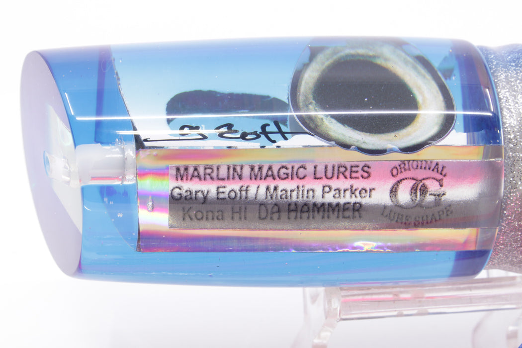 Marlin Magic Lures Mirrored Blue Back Da Hammer 14" 12.5oz Skirted Blue-Silver/Pink