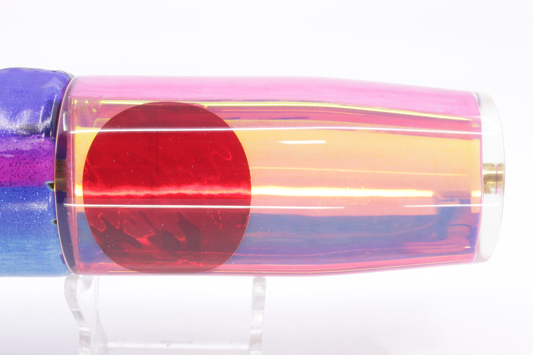 Koya Lures Pink Rainbow Red Eyes Hard Head 14" 10.5oz Fire Tailz Vinyl Blue Dream