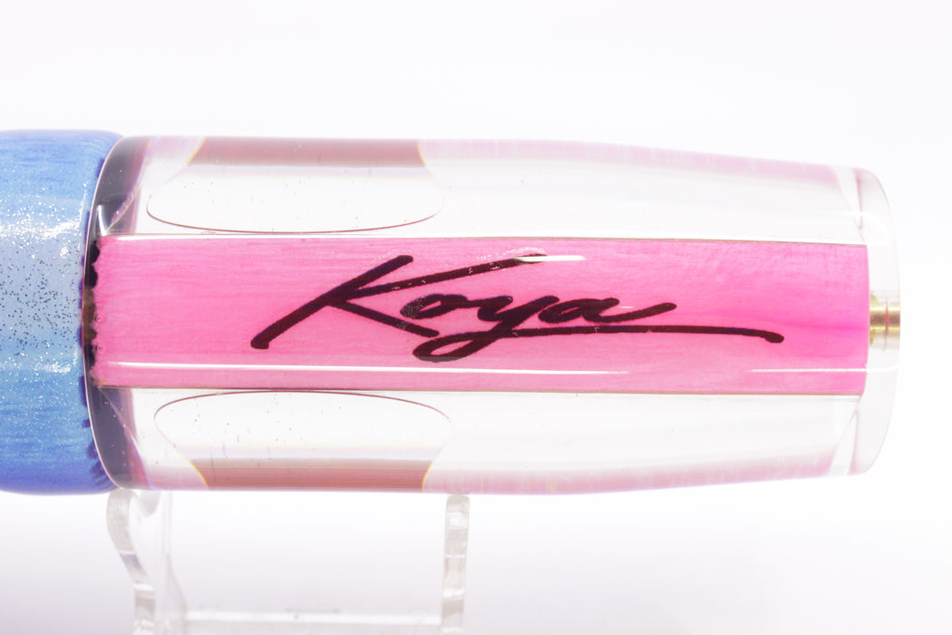 Koya Lures Pink Rainbow Red Eyes Hard Head 14" 10.5oz Fire Tailz Vinyl Blue Dream