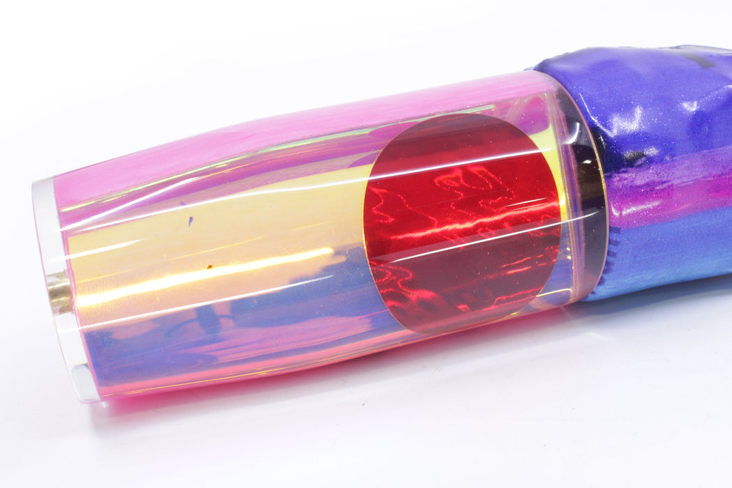 Koya Lures Pink Rainbow Red Eyes Hard Head 14" 10.5oz Fire Tailz Vinyl Blue Dream