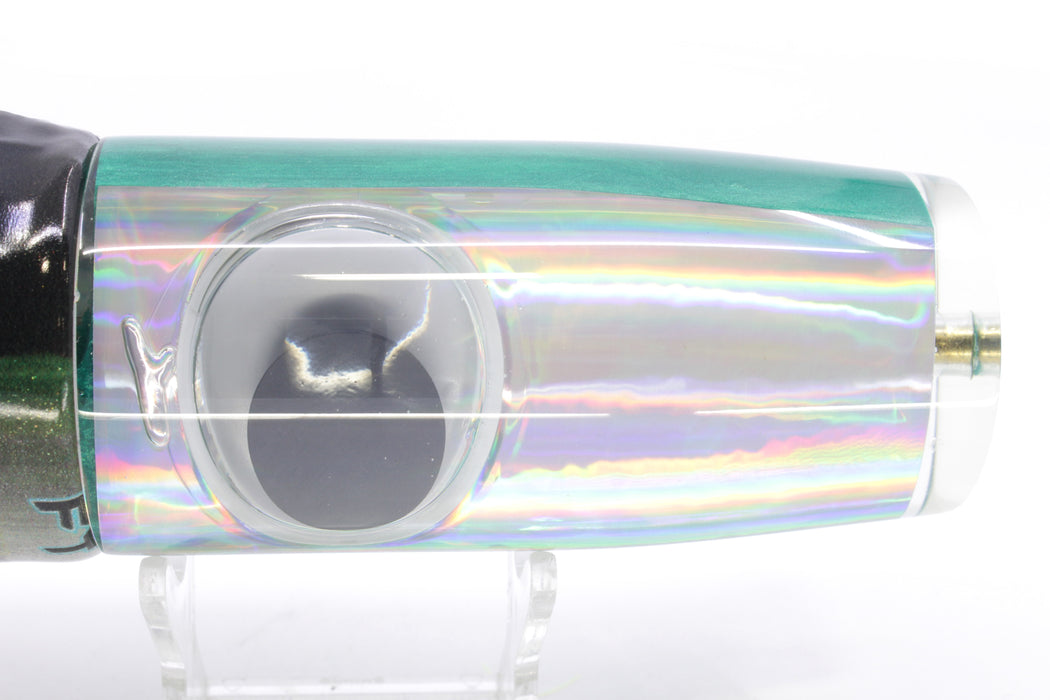 Koya Lures Silver Rainbow Green Pearl Doll Eyes Hard Head 14" 10.5oz Fire Tailz Vinyl