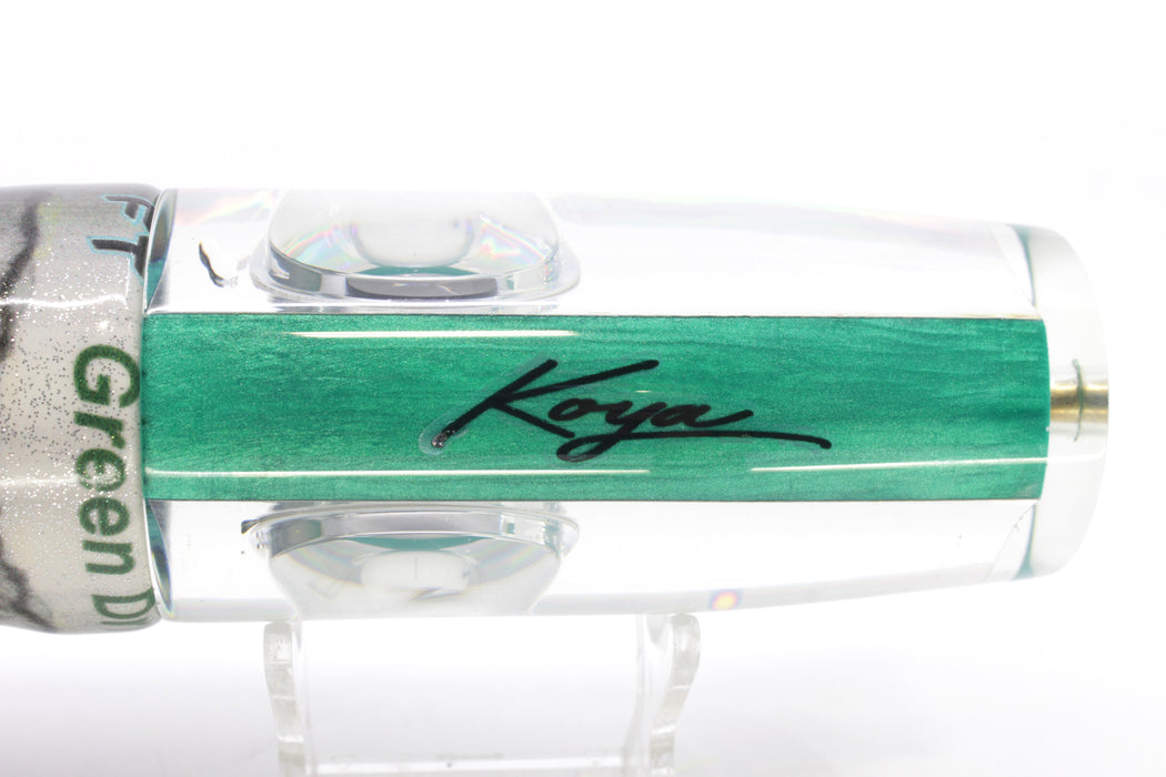 Koya Lures Silver Rainbow Green Pearl Doll Eyes Hard Head 14" 10.5oz Fire Tailz Vinyl