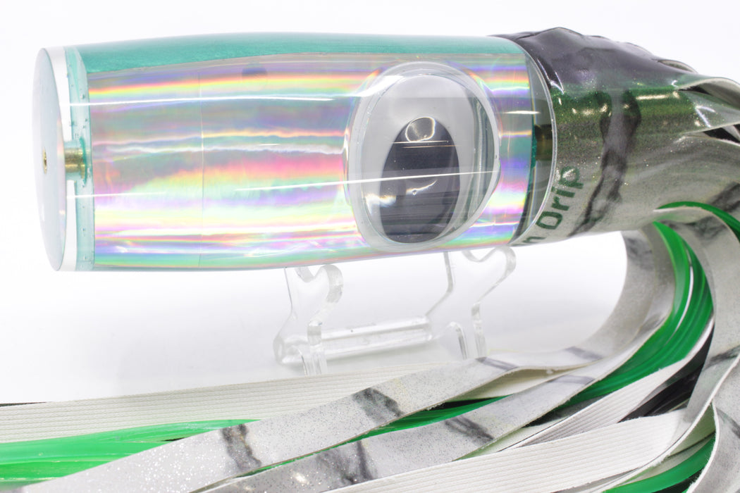 Koya Lures Silver Rainbow Green Pearl Doll Eyes Hard Head 14" 10.5oz Fire Tailz Vinyl