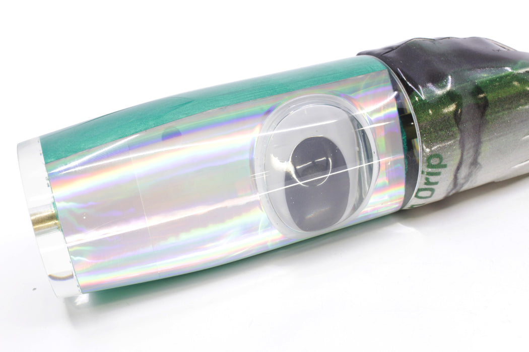 Koya Lures Silver Rainbow Green Pearl Doll Eyes Hard Head 14" 10.5oz Fire Tailz Vinyl