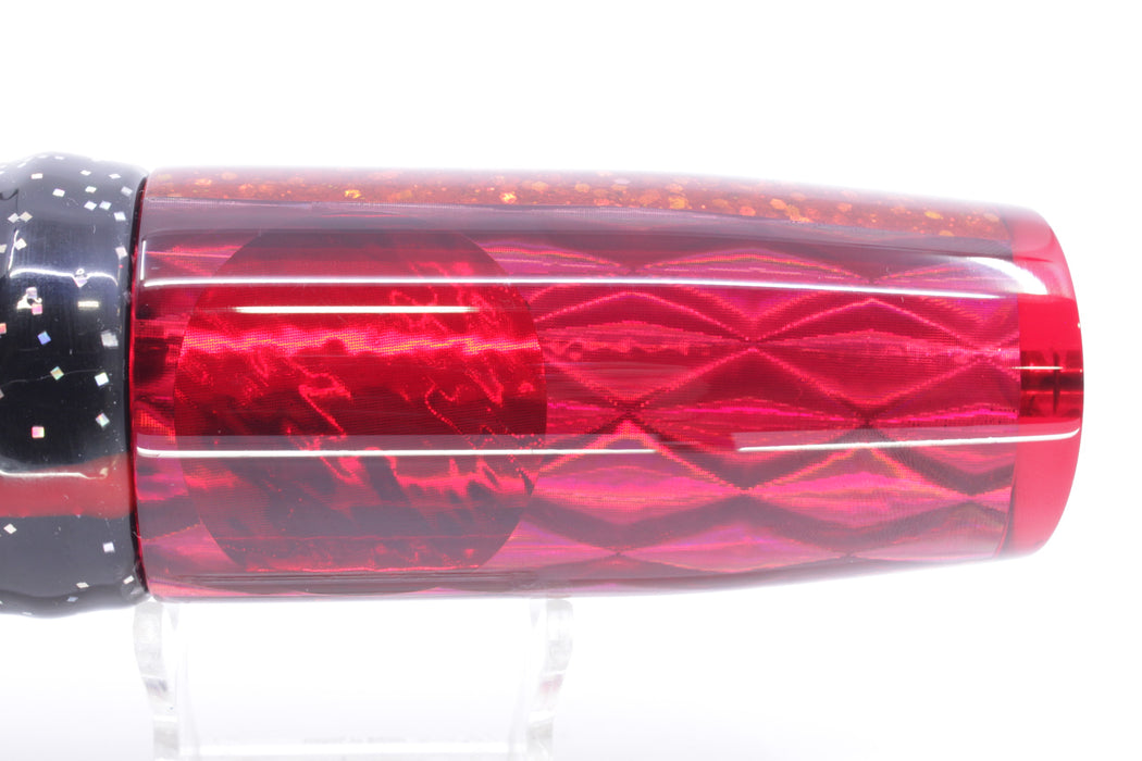 Koya Lures Red Rainbow Diamonds Red Eyes Hard Head 14" 14.5oz Skirted Black/Red