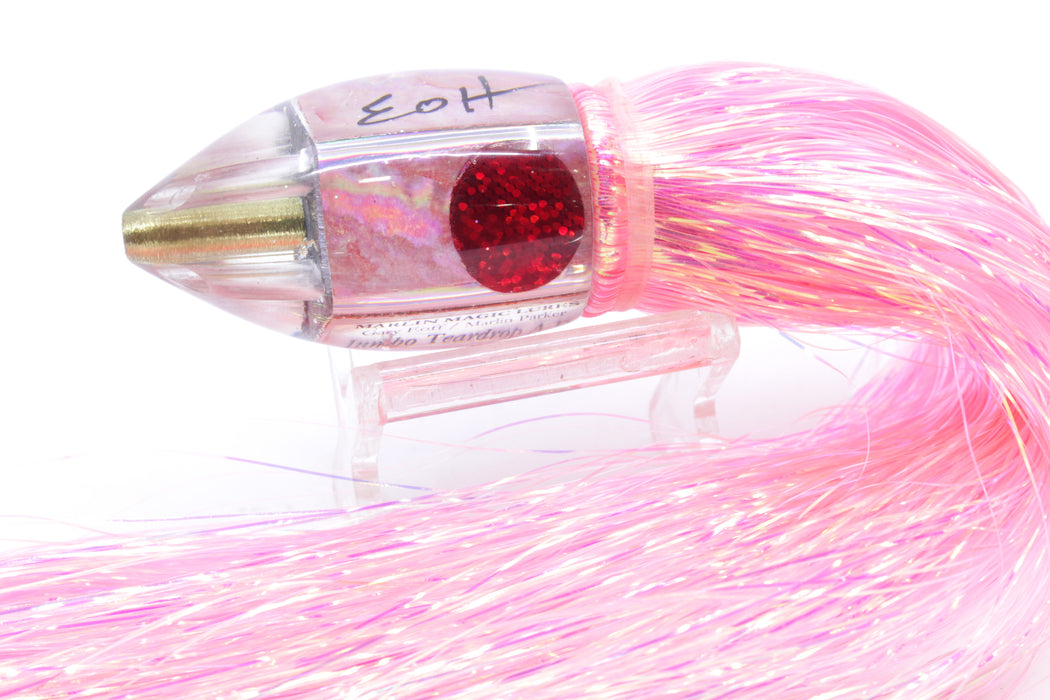 Marlin Magic Lures Pink Awabi Jumbo Jetted Teardrop AP Bullet 9" 5.2oz Flashabou