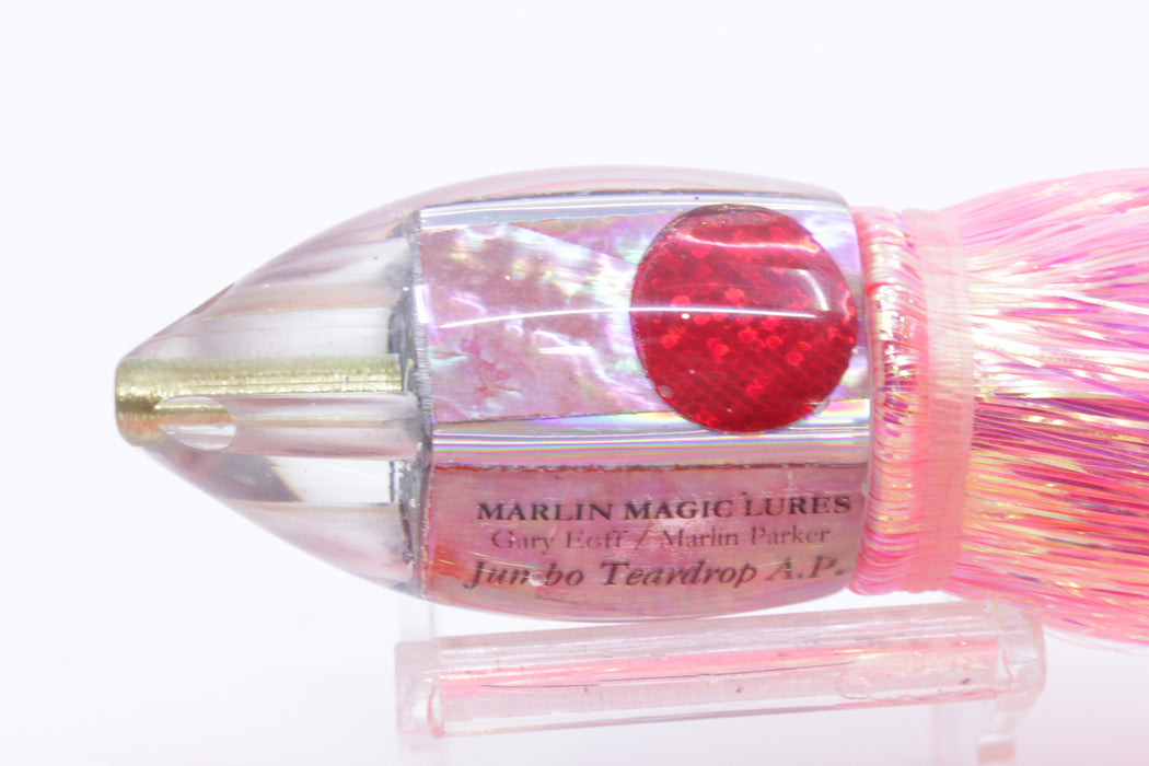 Marlin Magic Lures Pink Awabi Jumbo Jetted Teardrop AP Bullet 9" 5.2oz Flashabou