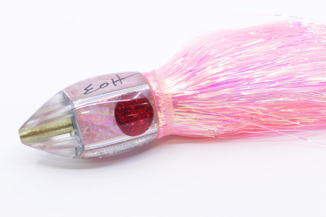 Marlin Magic Lures Pink Awabi Jumbo Jetted Teardrop AP Bullet 9" 5.2oz Flashabou