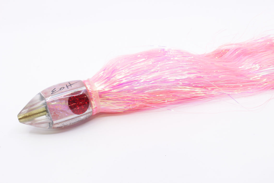 Marlin Magic Lures Pink Awabi Jumbo Jetted Teardrop AP Bullet 9" 5.2oz Flashabou