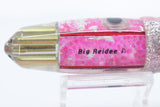 Big Reidee Pink-White-Gold Liquid Squid MOP 4-Hole Bullet 9" 6oz Skirted #1
