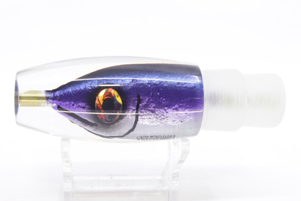 Tsutomu Lures "Purple Malolo" Fish Head Rainbow Eyes Moke Invert 9" 5oz