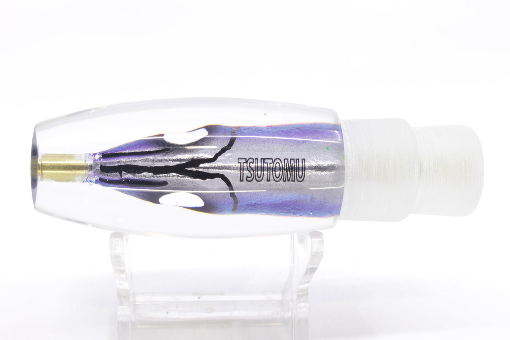 Tsutomu Lures "Purple Malolo" Fish Head Rainbow Eyes Moke Invert 9" 5oz