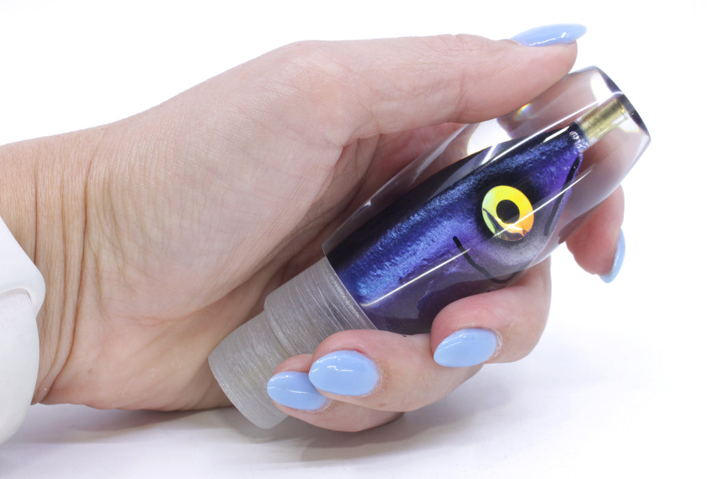 Tsutomu Lures "Purple Malolo" Fish Head Rainbow Eyes Moke Invert 9" 5oz