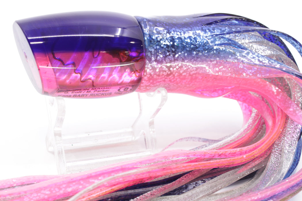 Marlin Magic Pink Abalone Blue Back Baby Ruckus 10" 6.5oz Skirted Blue-Pink