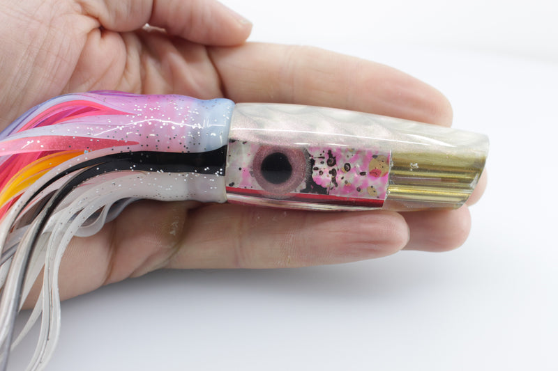 Big Reidee Pink-White-Gold Liquid Squid MOP 4-Hole Cut Face 9" 6oz Skirted Gay Bob EZ-K