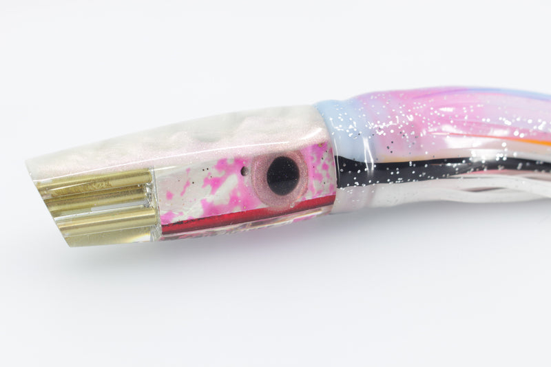 Big Reidee Pink-White-Gold Liquid Squid MOP 4-Hole Cut Face 9" 6oz Skirted Gay Bob EZ-K