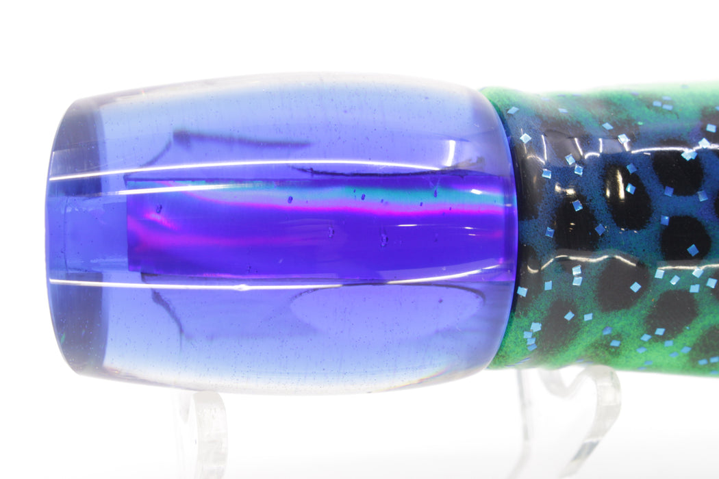 Marlin Magic White Awabi Blue Back Baby Ruckus 10" 6.5oz Skirted Black Dots-Blue Dots