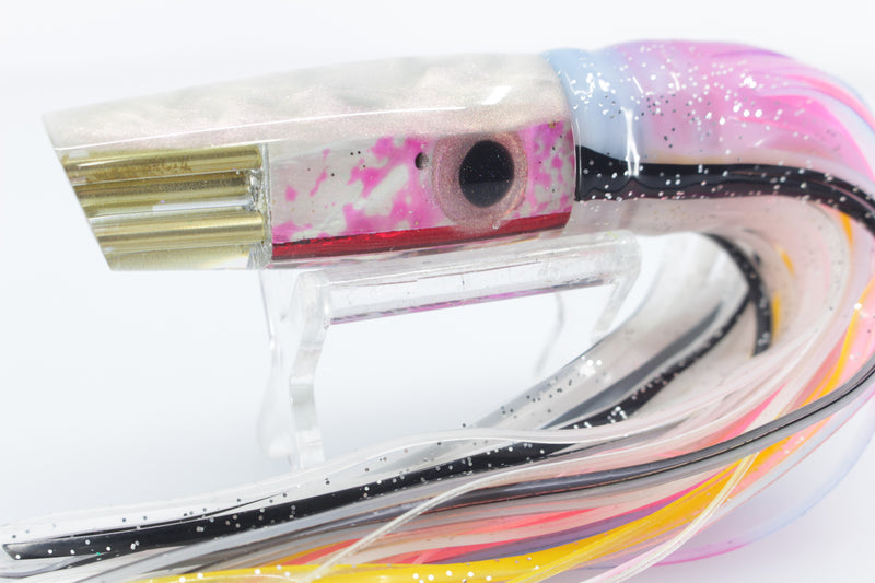 Big Reidee Pink-White-Gold Liquid Squid MOP 4-Hole Cut Face 9" 6oz Skirted Gay Bob EZ-K