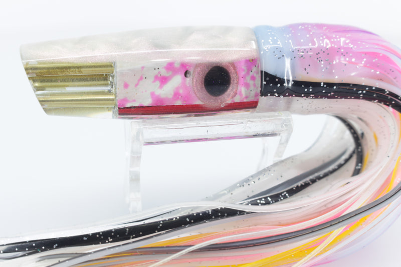 Big Reidee Pink-White-Gold Liquid Squid MOP 4-Hole Cut Face 9" 6oz Skirted Gay Bob EZ-K