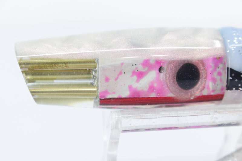 Big Reidee Pink-White-Gold Liquid Squid MOP 4-Hole Cut Face 9" 6oz Skirted Gay Bob EZ-K