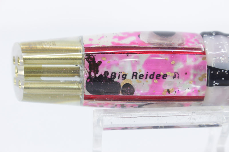 Big Reidee Pink-White-Gold Liquid Squid MOP 4-Hole Cut Face 9" 6oz Skirted Gay Bob EZ-K
