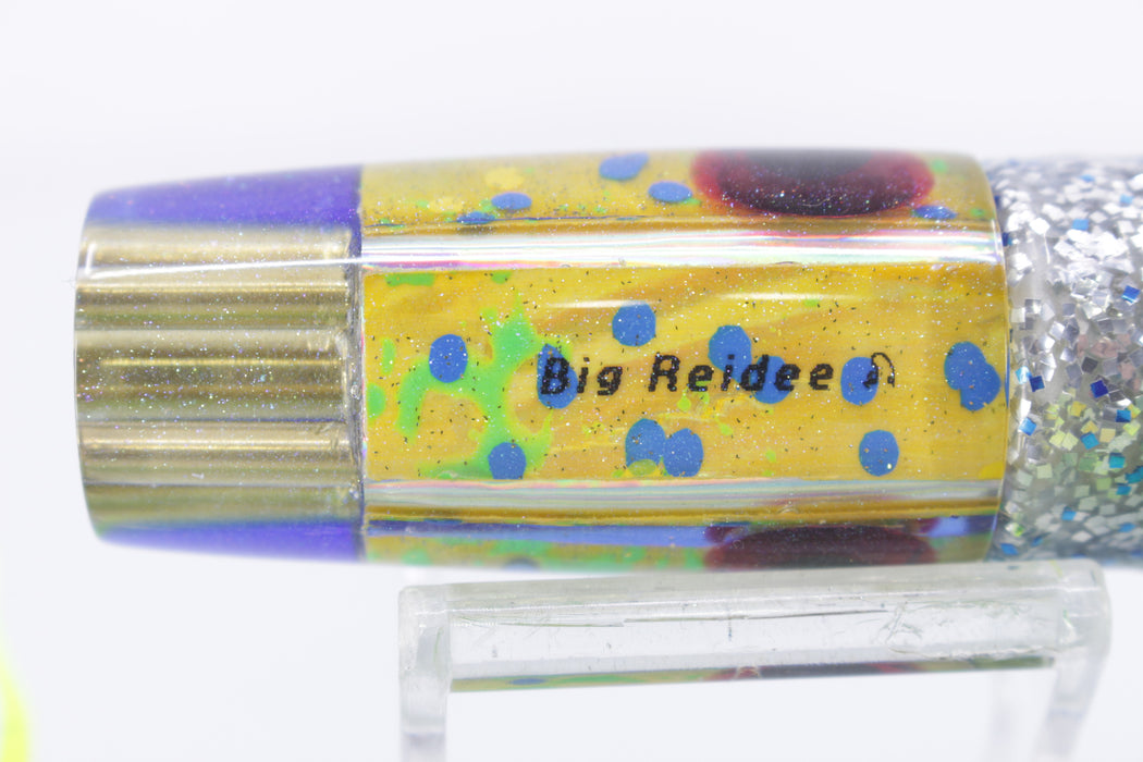 Big Reidee Lures Mahi Mahi MOP Blue-Gold Back 4-Hole Pusher 9" 6.6oz Skirted #2