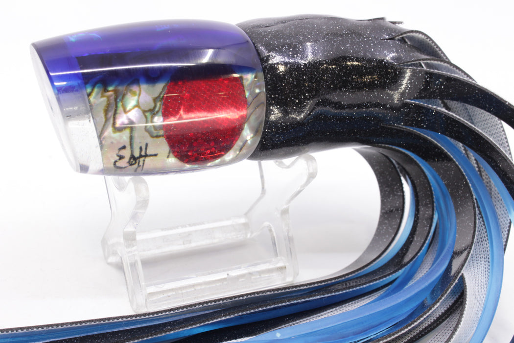 Marlin Magic White Abalone Blue Back Red Eyes Baby Ruckus 10" 5oz Vinyl Black