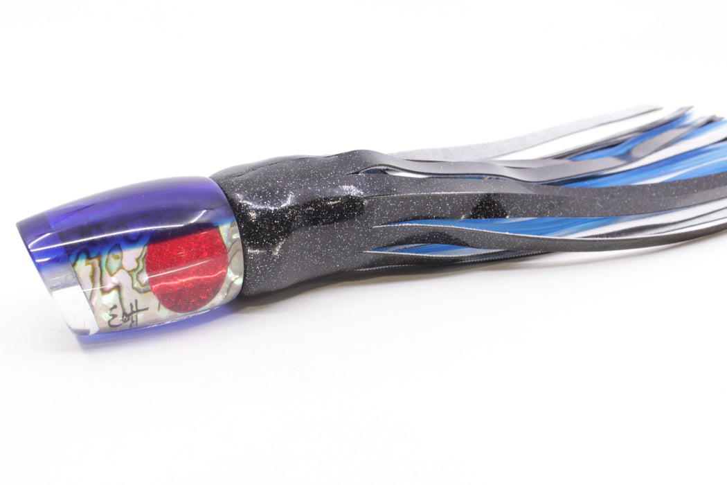 Marlin Magic White Abalone Blue Back Red Eyes Baby Ruckus 10" 5oz Vinyl Black