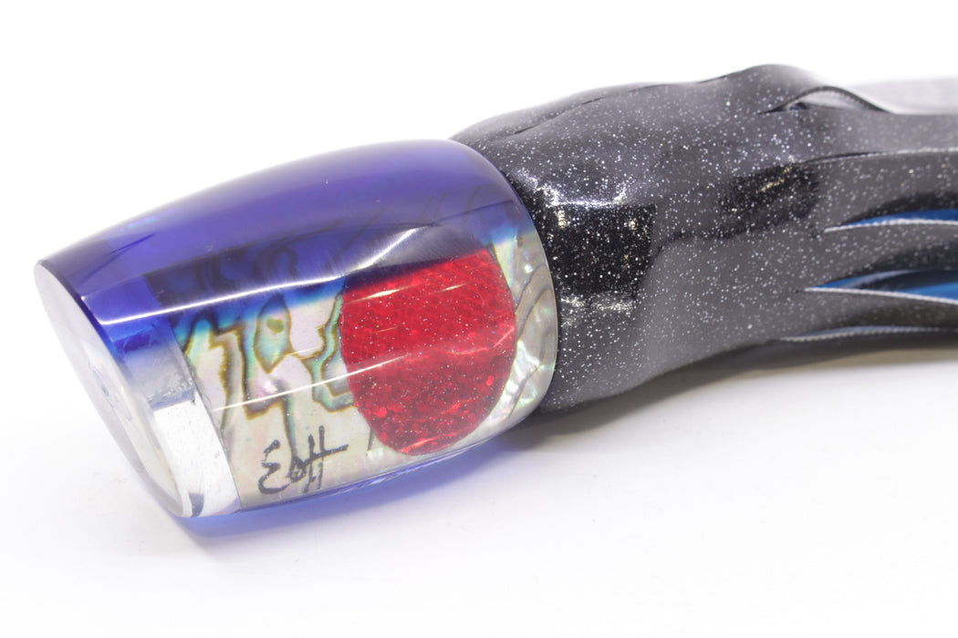 Marlin Magic White Abalone Blue Back Red Eyes Baby Ruckus 10" 5oz Vinyl Black